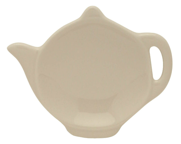 HIC 75/19WT Ceramic Teapot Shape Tea Bag Caddy, Wheat