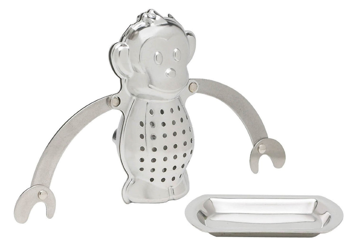 HIC 93232 Hangin' Dunkin Monkey Tea Infuser, Stainless Steel