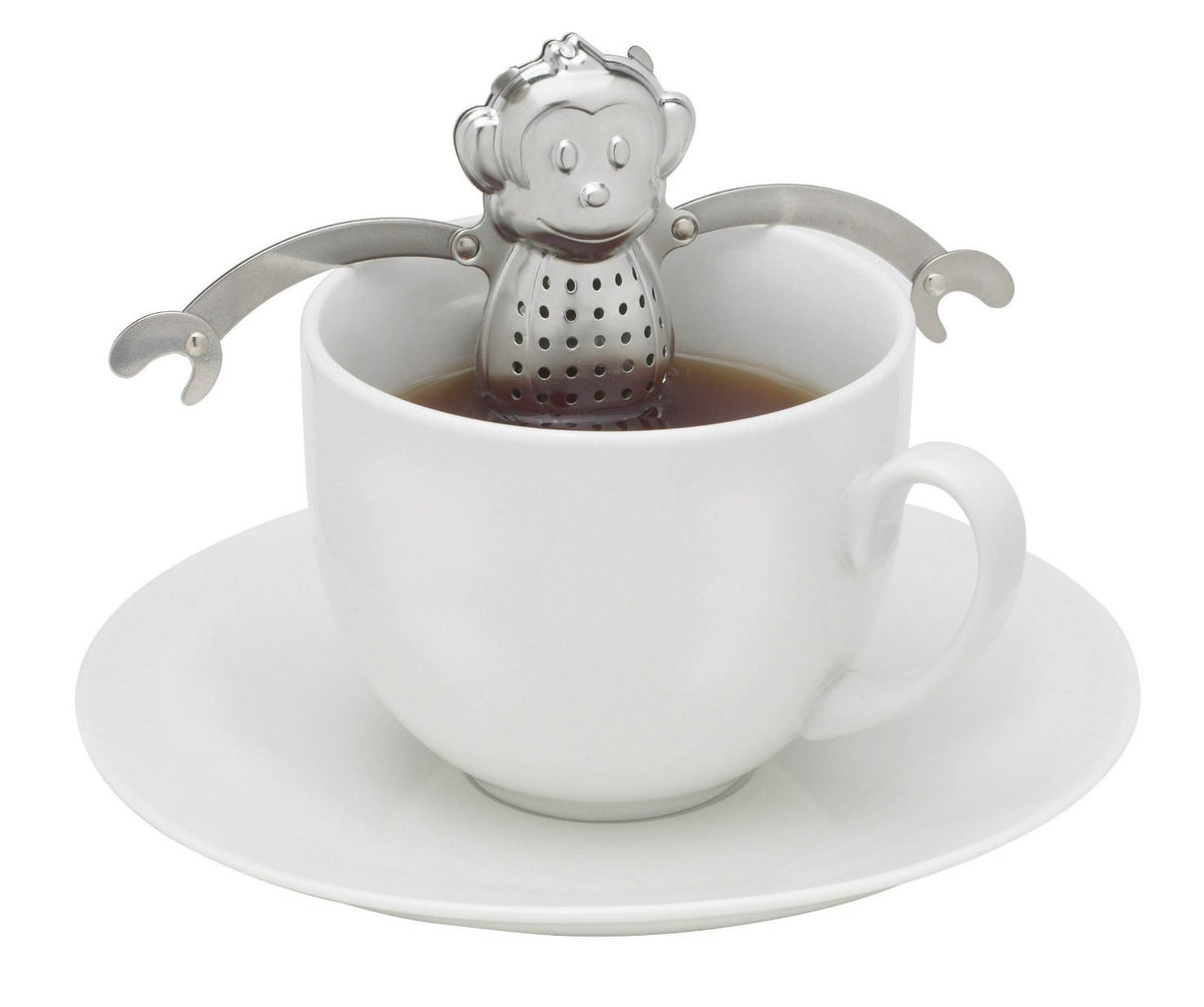 HIC 93232 Hangin' Dunkin Monkey Tea Infuser, Stainless Steel