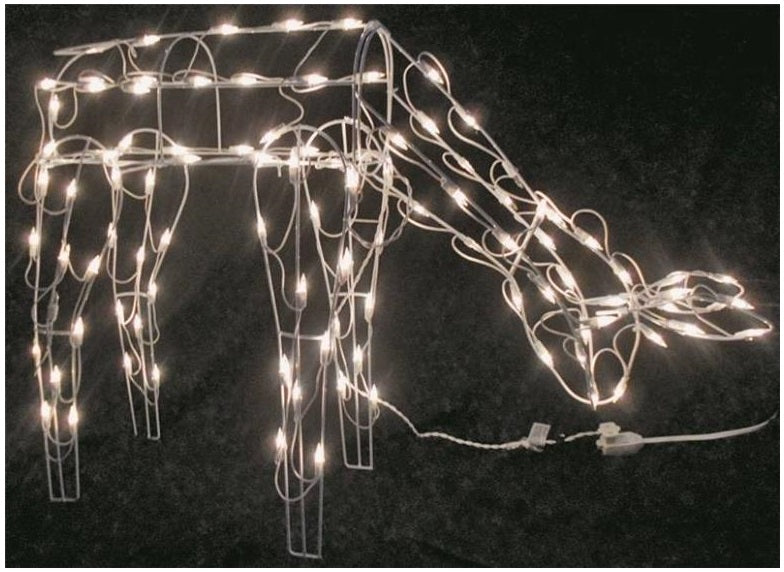 Holiday Basix 13487 3D Pre Lit Wire Frame Feeding Doe Deer, 42"