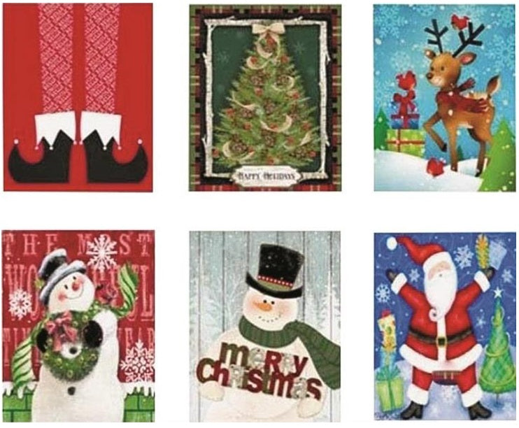 Holiday Basix 69612 Christmas Gift Bag, Assorted Designs