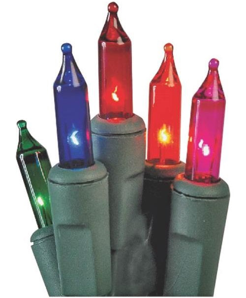 Holiday Basix U10Y026A Multi Color Mini Light Set, 50-Lights