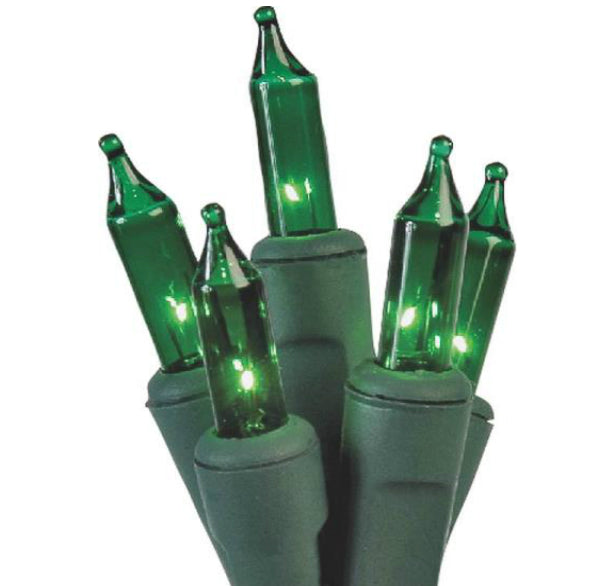 Holiday Basix U10Y082E Mini Light Set, 100-Lights, Green Color