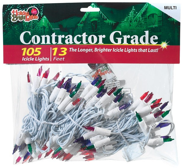 Holiday Bright Lights 105ICI-MU-WHA Contractor Quality Icicle Light Set