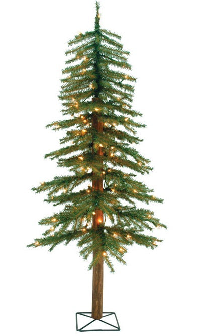 Holiday Bright Lights ALP-GR-4CL Prelit Alpine Christmas Tree, 4'