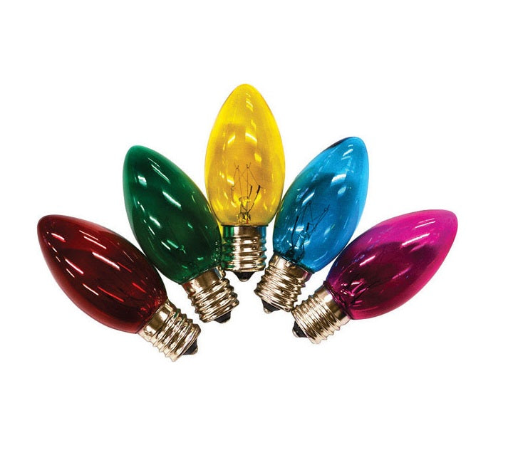 Holiday Bright Lights BU25C9X3-TMUA Christmas C9 Light Bulbs, Multicolored, 1"