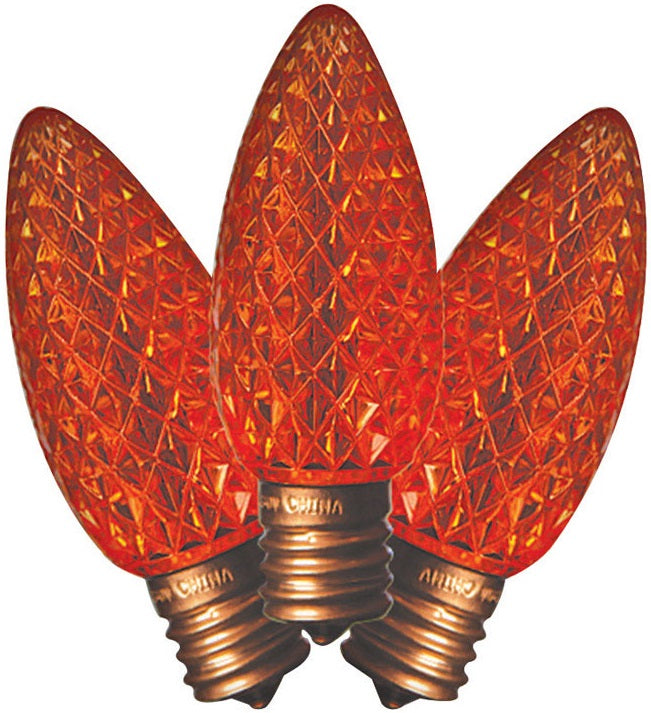 Holiday Bright Lights BU25LEDFC9-TORA C9 SMD LED Replacement Bulb, Orange, 25 Lights/Pk