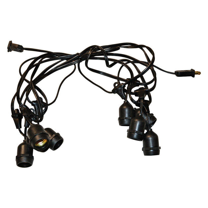 Holiday Bright Lights E26-10SCKT Cord Socket, 20.5', Black Wire
