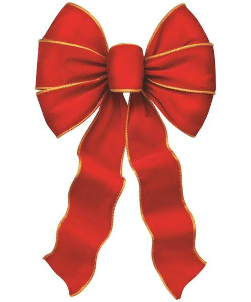 Holiday Trim 6910 5-Loop Christmas Bow, Red and Gold