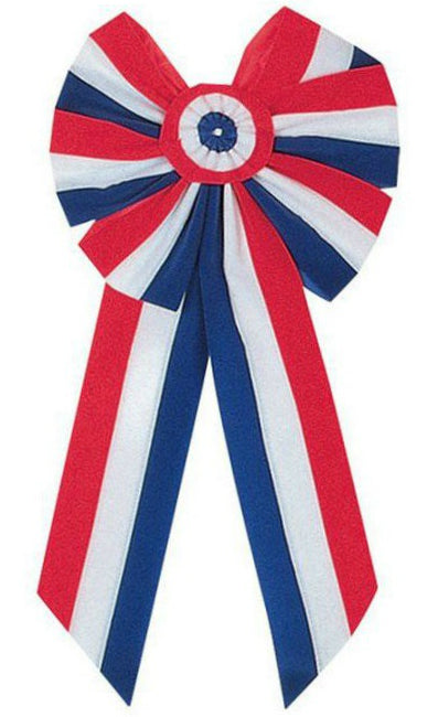 Holiday Trim 8268 Patriotic Velvet Bow, 6 Loop