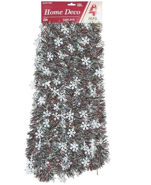 Holiday Trims 3686434 Snowflakes Garland, 3.5" x 18"