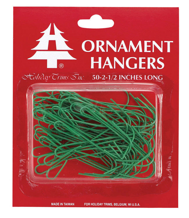 Holiday Trims 3929000 Ornament Hooks Green, 2-1/2 "