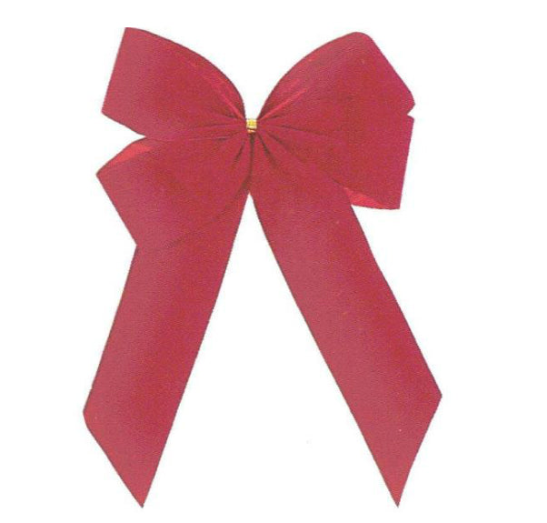 Holiday Trims 7970 Red Velvet Christmas Bows, 5 Loop