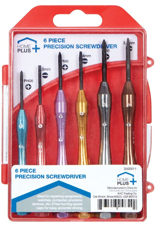 Home Plus 3500011 Precision Screwdriver Set, Multicolored, 6 Piece