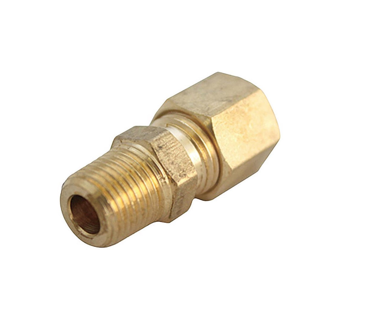 Homeplus+ 6JC120110701015 MPT Brass Connector, 1/4 inches X 3/8 inches