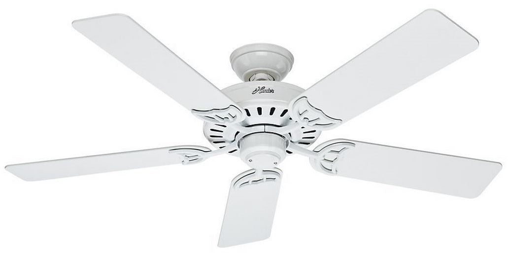 Hunter 53039 Summer Breeze 5 Blade Ceiling Fan, 52", White