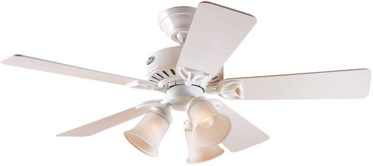 Hunter 53081 Beacon Hill Three-Light Five-Blade Ceiling Fan, White, 42"