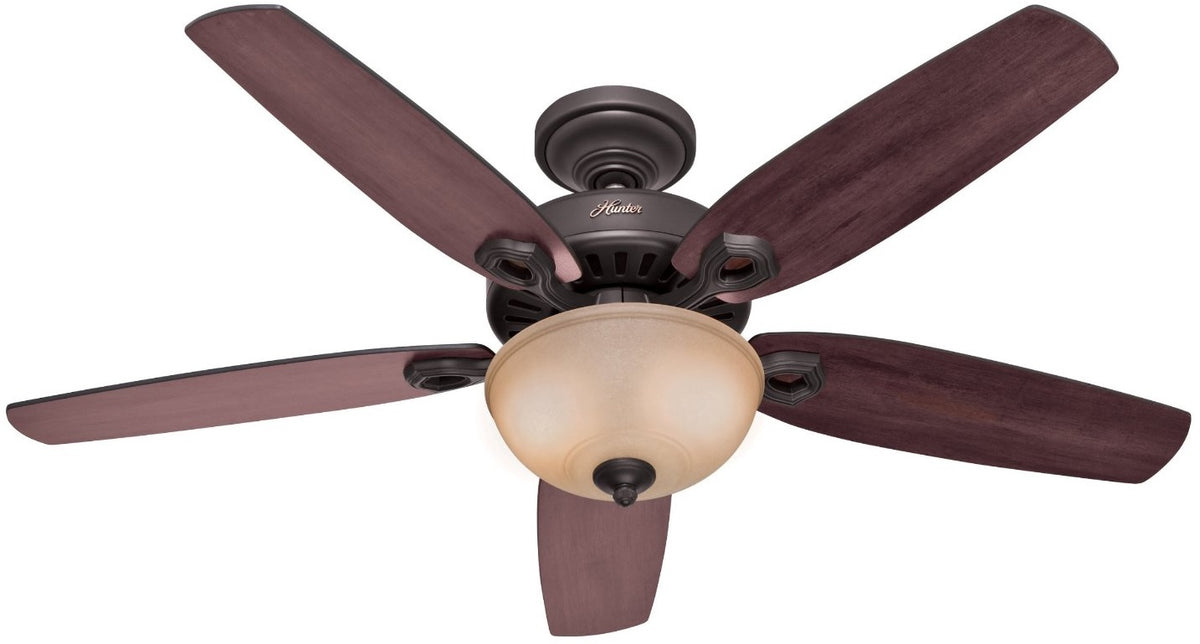 Hunter 53091 Builder Deluxe Ceiling Fan, New Bronze, 52"