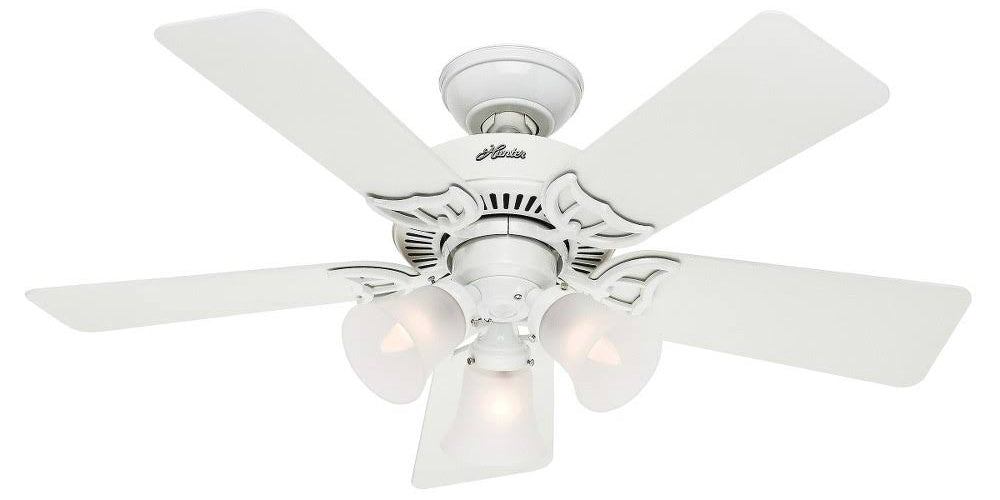 Hunter Fan 51010 Dual Mount Ceiling Fan, 42", White