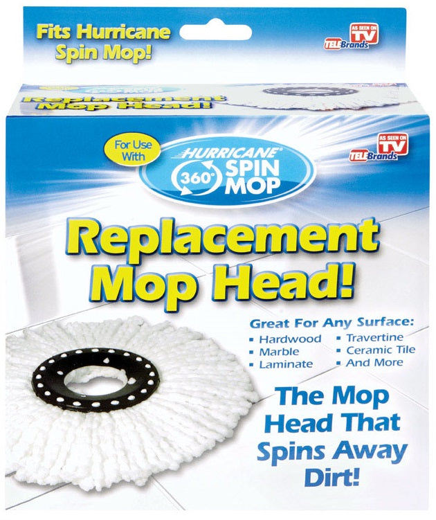 Hurricane 8172-6 Spin Mop Replacement Head, 12"