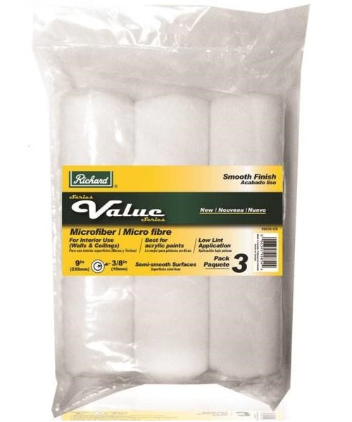 Hyde 98030-US Richard Value Series Microfiber Roller Covers, 9"