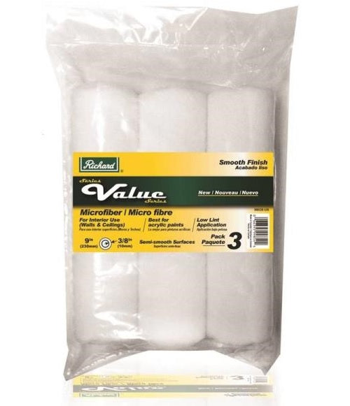 Hyde 99830-US Richard Value Series Woven Fabric Paint Roller Covers, 9"