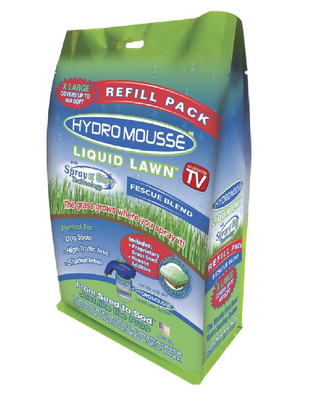 Hydro Mousse 16500-6 Liquid Lawn Full Sun Grass Seed, 2 Lbs