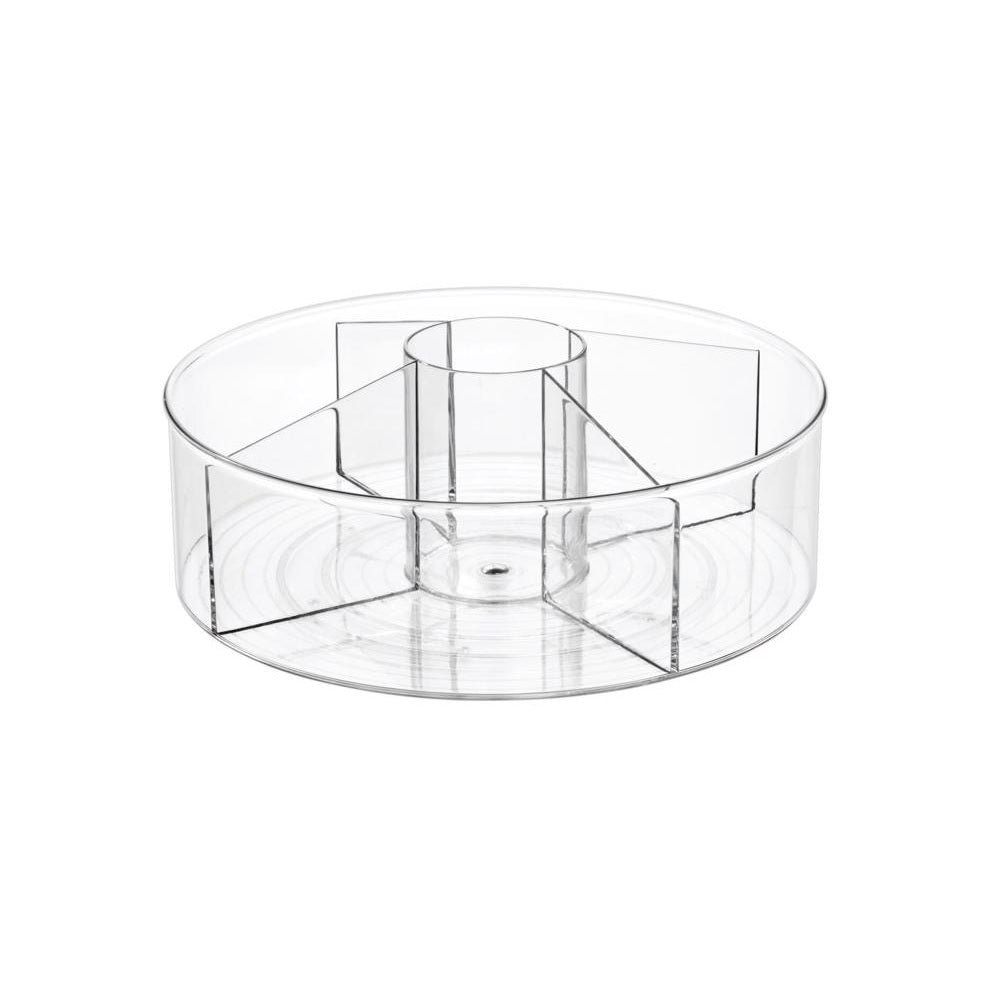 iDesign 03850 Divided Kitchen Bin, Clear, Plastic