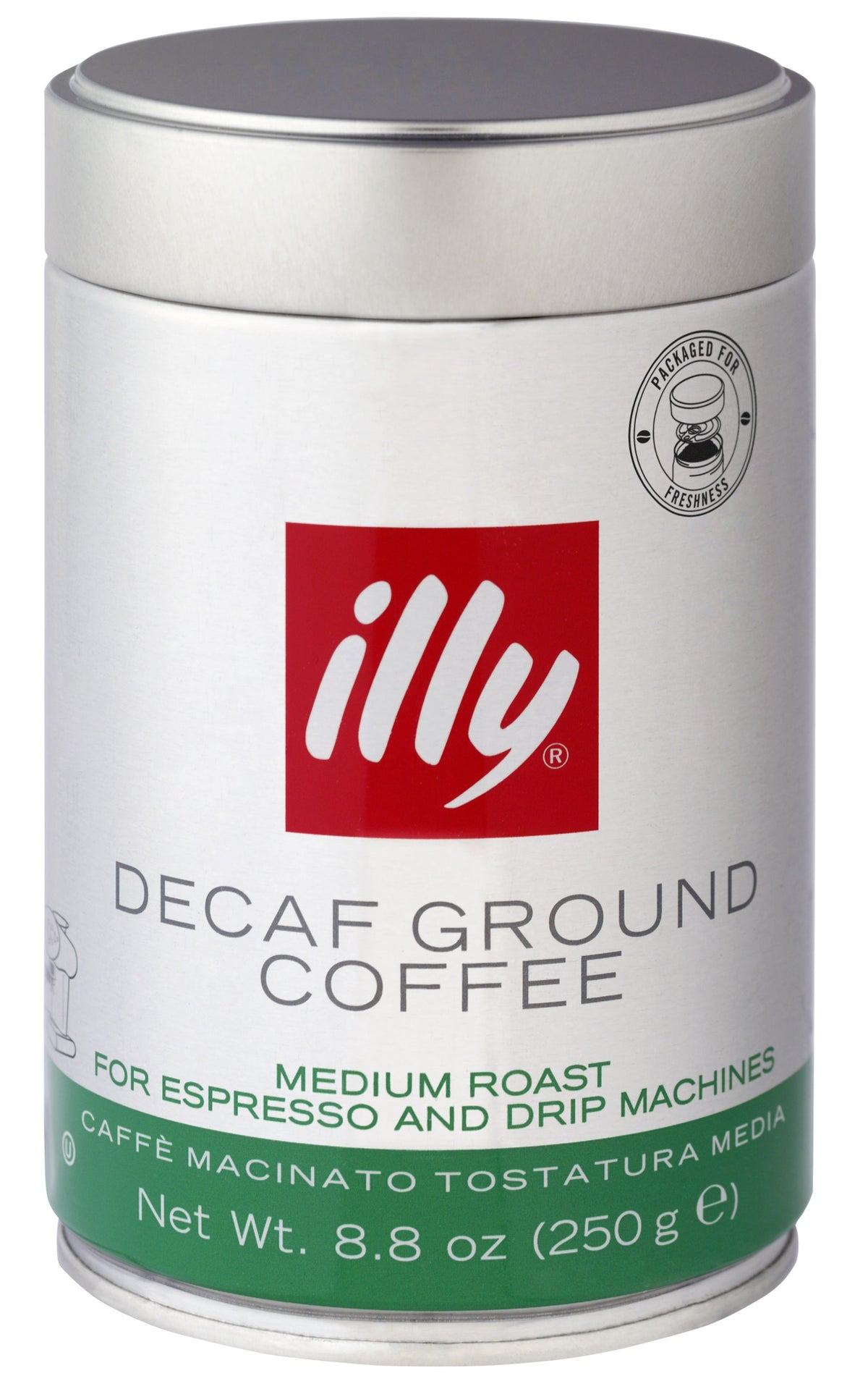 illy EC30 Decaffeinated Espresso Coffee, 8.8 Oz