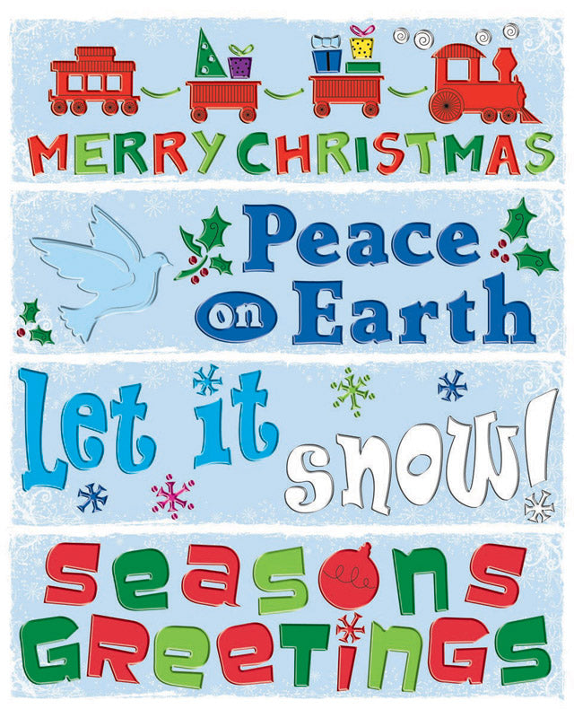 Impact Innovation 13275D Christmas Gel Clings Assortment, 5.5" x 21"