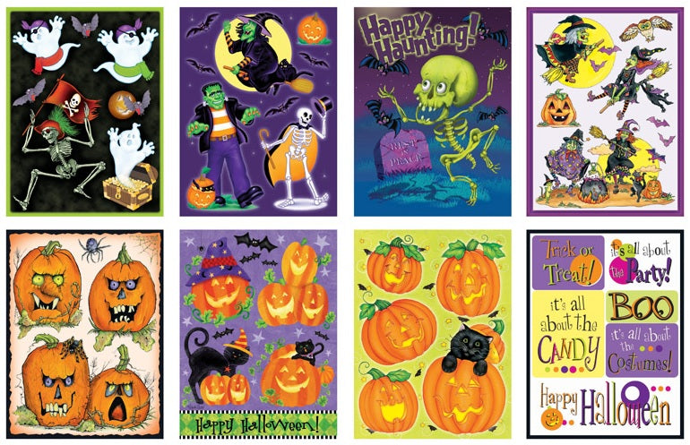 Impact Innovations 10632 Halloween Cling Assortment, 48 Piece