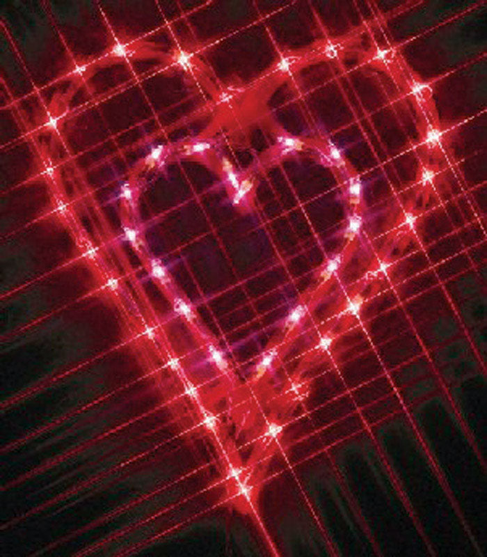 Impact Innovations 29551D Christmas Decoration Ornamental Double Heart, Clear