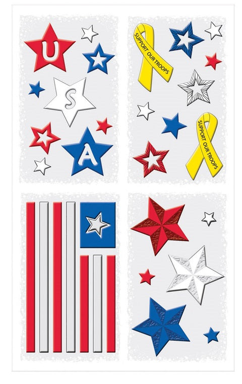 Impact Innovations 41130D Patriotic Gel Clings, 6" X 12"