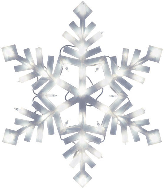 Impact Innovations 94999 Christmas Lighted Snowflake Silhouette, Nylon, White