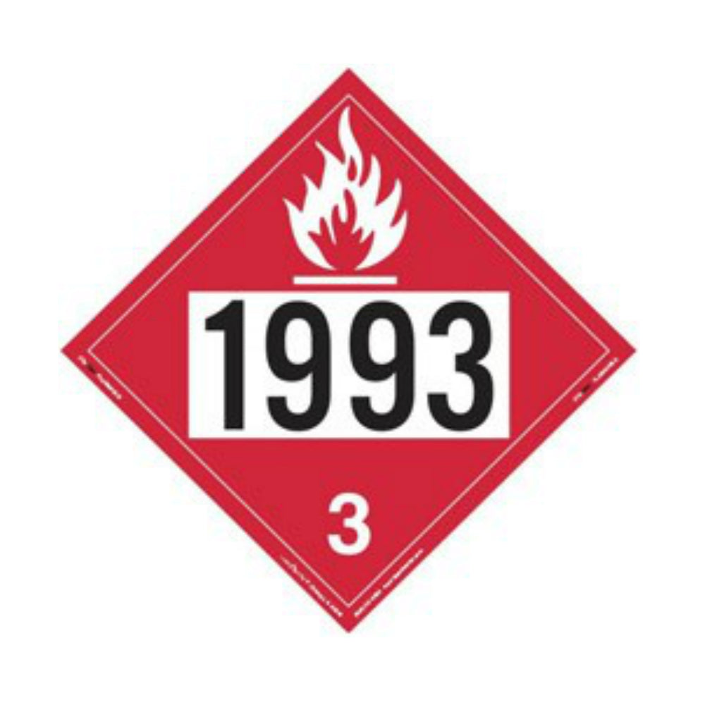Imperial 37743 Flammable Liquid Placard 1993