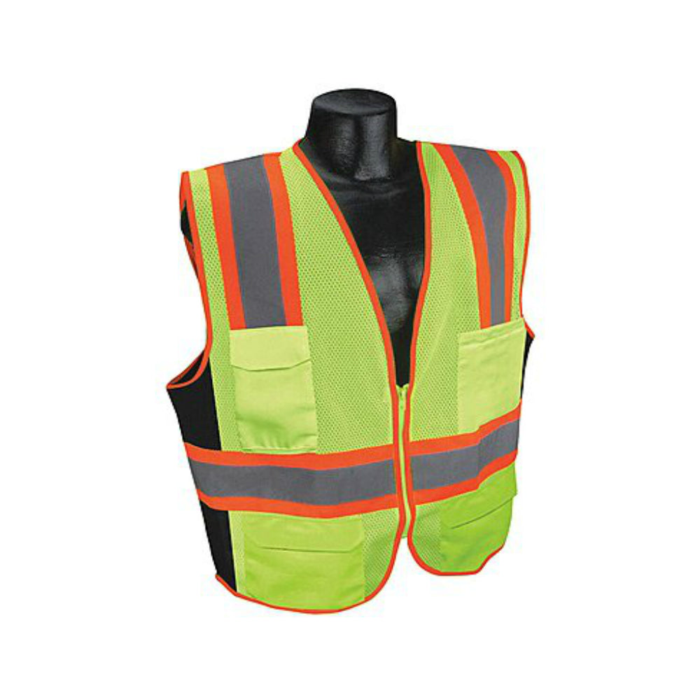 Imperial 928009 Yellow/Green with Silver Stripe Traffic Vest, Small