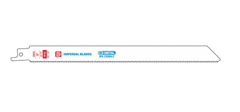 Imperial Blades IB918 High Quality Metal Cutting Reciprocating Saw Blade, 9", 18 TPI