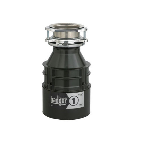 InSinkErator BADGER1 Garbage Disposal, Black, 1/3 Hp