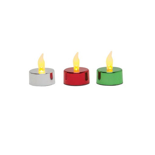 Inglow CG10209SRGMX Battery Operated Metallic Tealight Candles