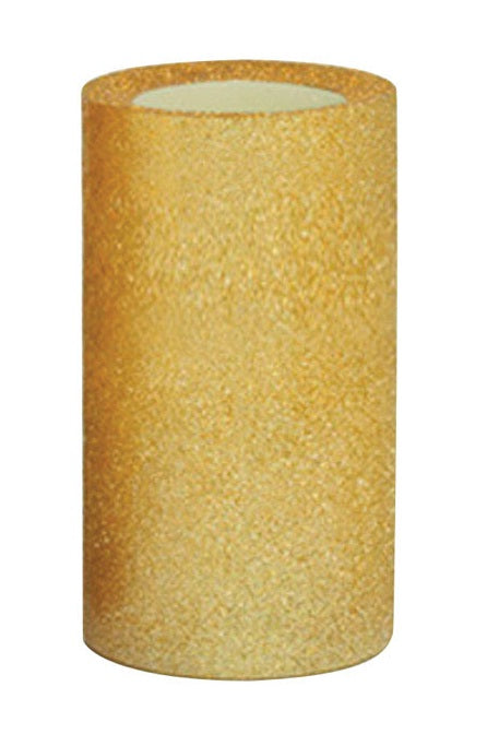 Inglow CGT26266GDGL Flameless Gold Glitter Pillar Candle With Timer