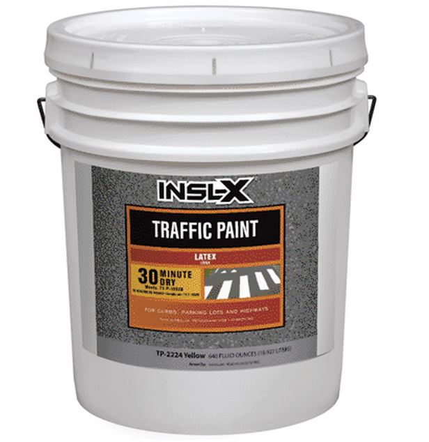 Insl-X TP2210099-05 Acrylic Traffic Paint, Lead Free, White, 5 Gallon