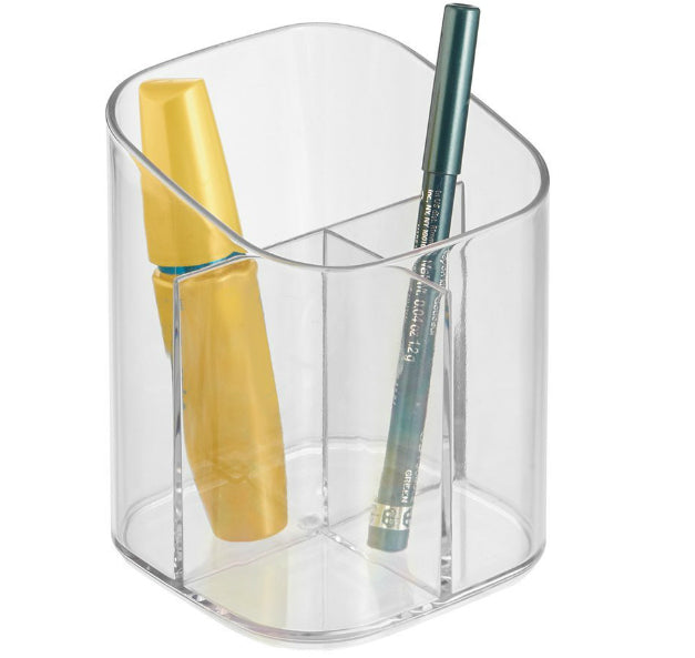 InterDesign 30620 Clarity Cosmetic Organizer Cup, Clear, Plastic
