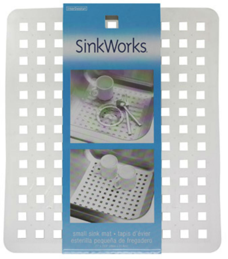 InterDesign 36600 Sinkworks Sink Mat, 12-1/2" x 11", Clear