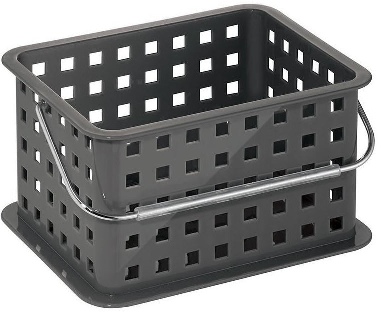 InterDesign 61286 Plastic Zia Basket, Small, Slate