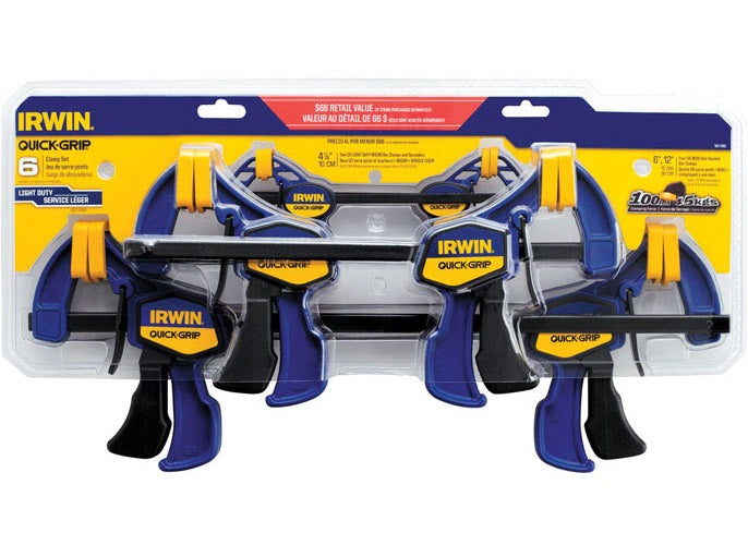 Irwin 1964749 Quick-Grip Clamping Set, 6 Piece
