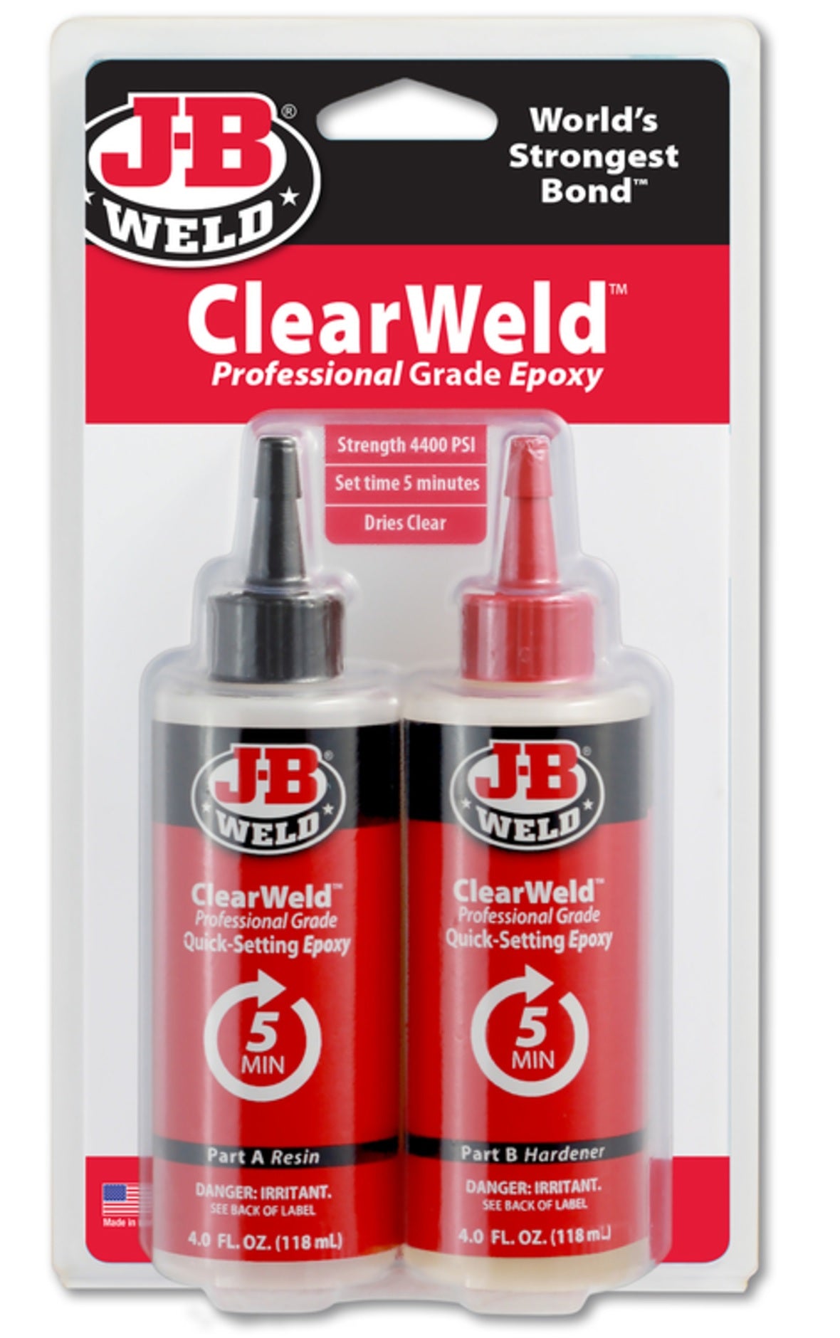 J-B Weld 50240-H Clear Weld High Strength Epoxy, 8 Oz