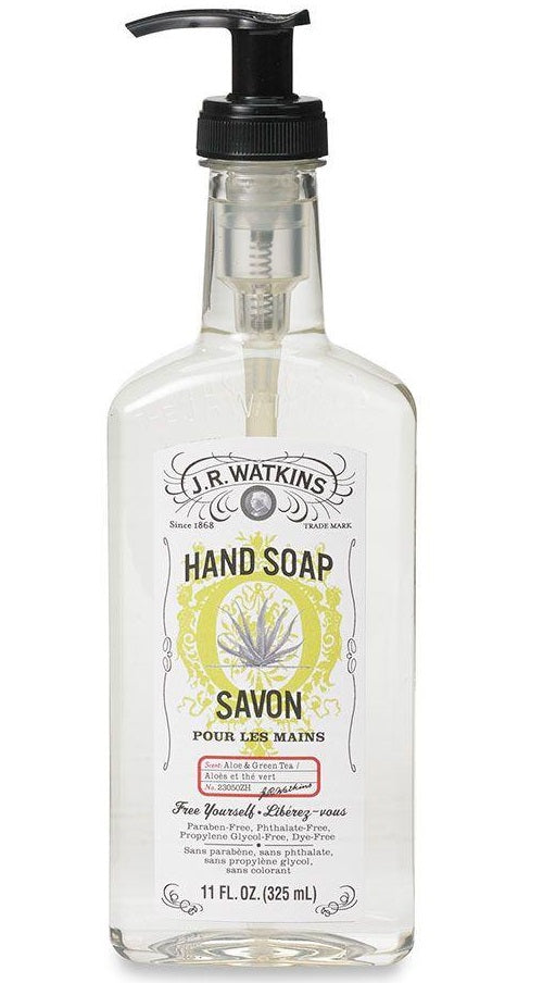 J.R. Watkins 23050 Aloe and Green Tea Liquid Hand Soap, 11 oz