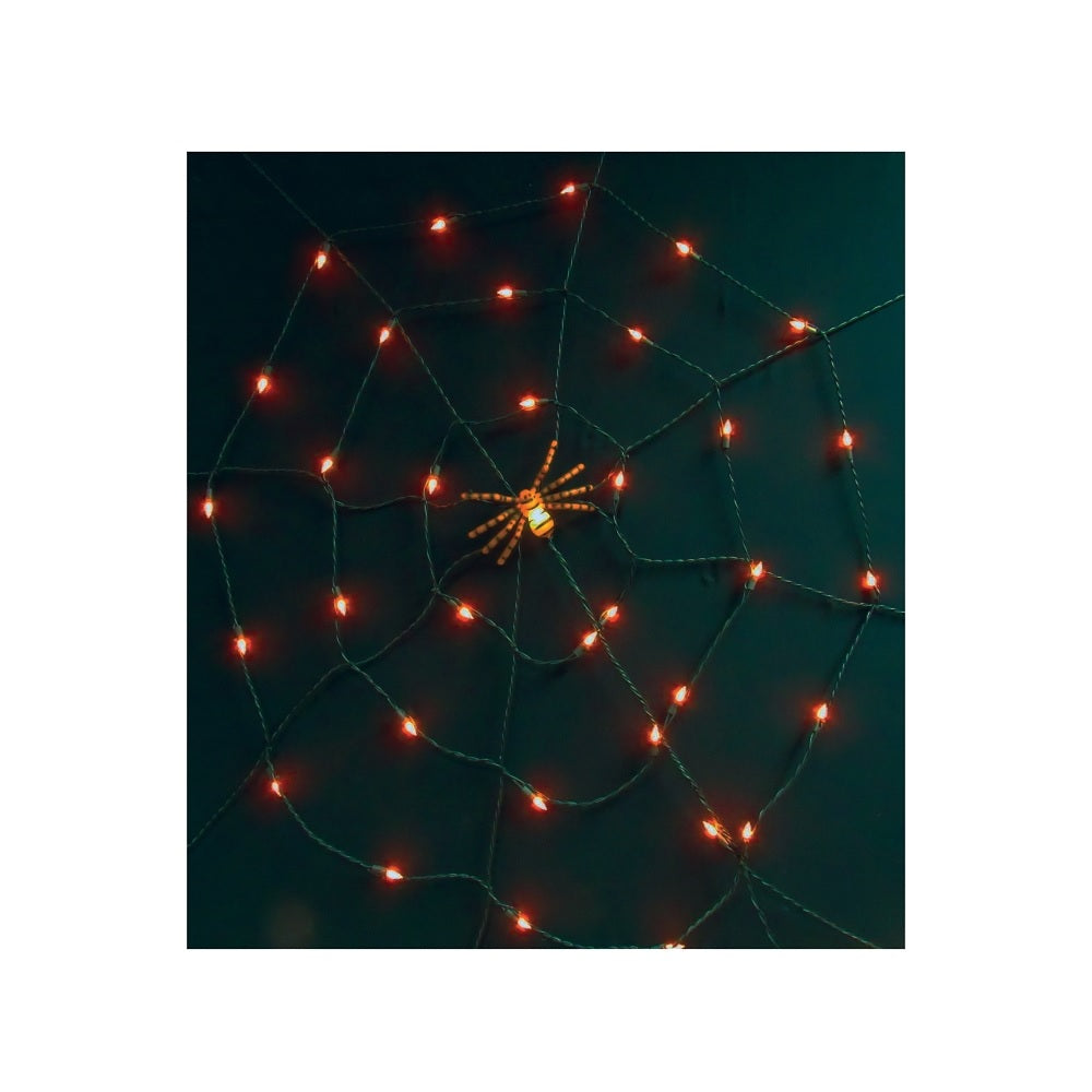 J Hofert 8470-06 Spiderweb Halloween Light, Orange