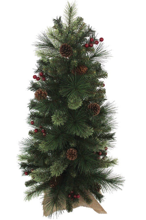 J & J Seasonal DBS-806-36 Berry Spruce Unlit Christmas Tree, 3'