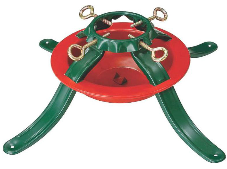 Holiday Basix 5164 Christmas Tree Stand, Steel, Red/Green, 7'